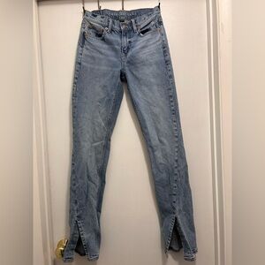 American Eagle Outfitters Light Blue Straight Leg Jeans